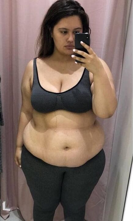 Ech haassen mäi Kierper wéinst den extra Pounds.